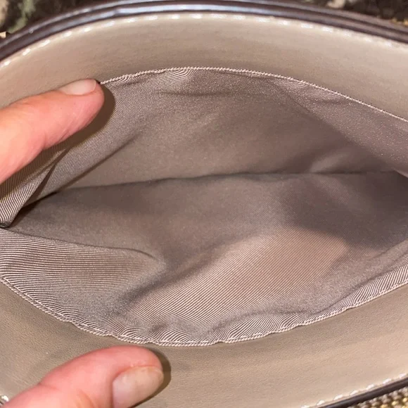 Nine West floral crossbody/shoulder top zip satchel - Picture 3 of 10